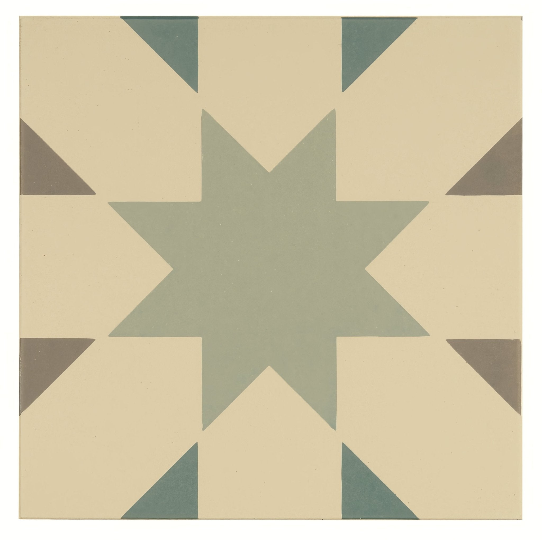 Seville Light Grey, Light Jade and Dark Jade on White - Hyperion Tiles