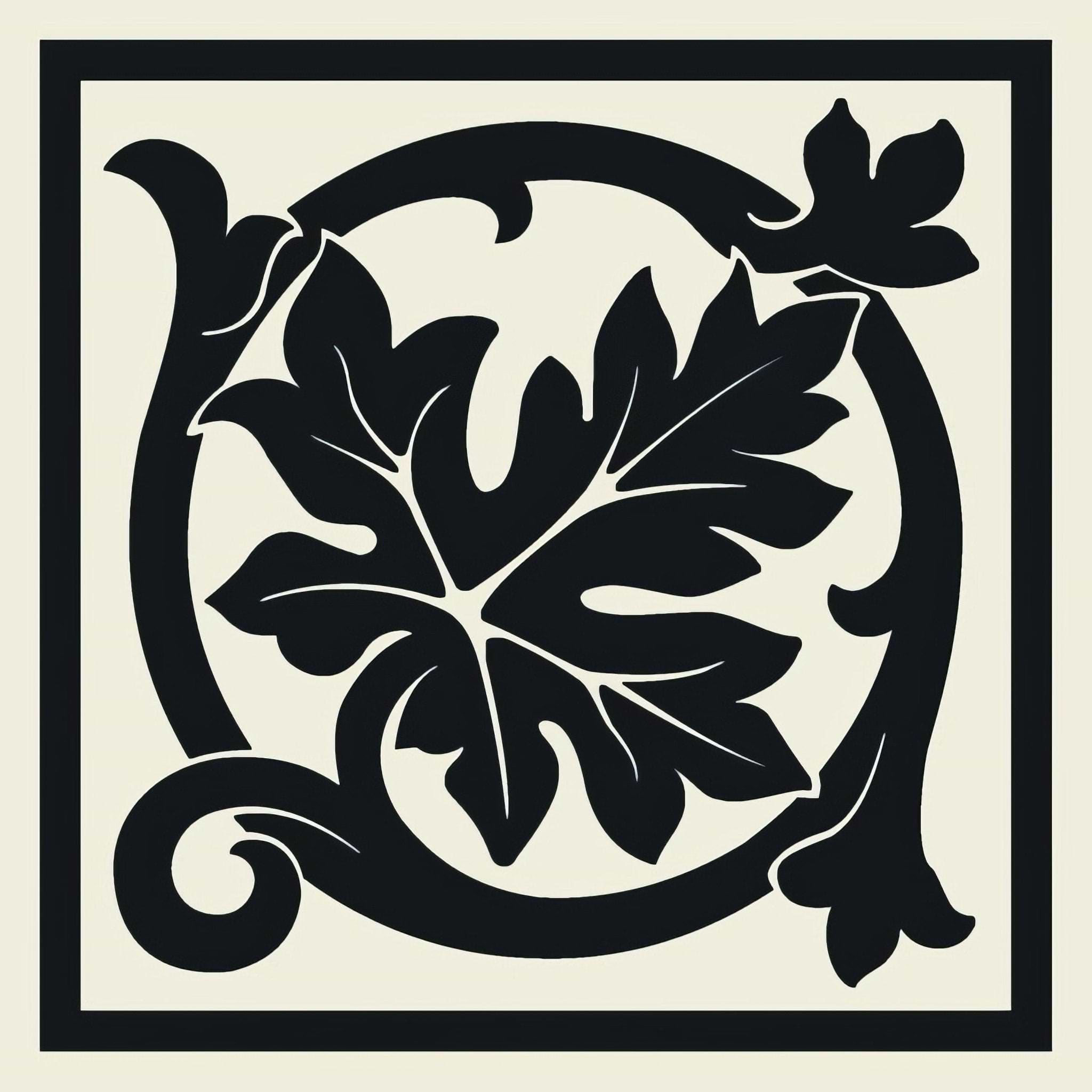 Shaftesbury Corner Black on Dover White - Hyperion Tiles