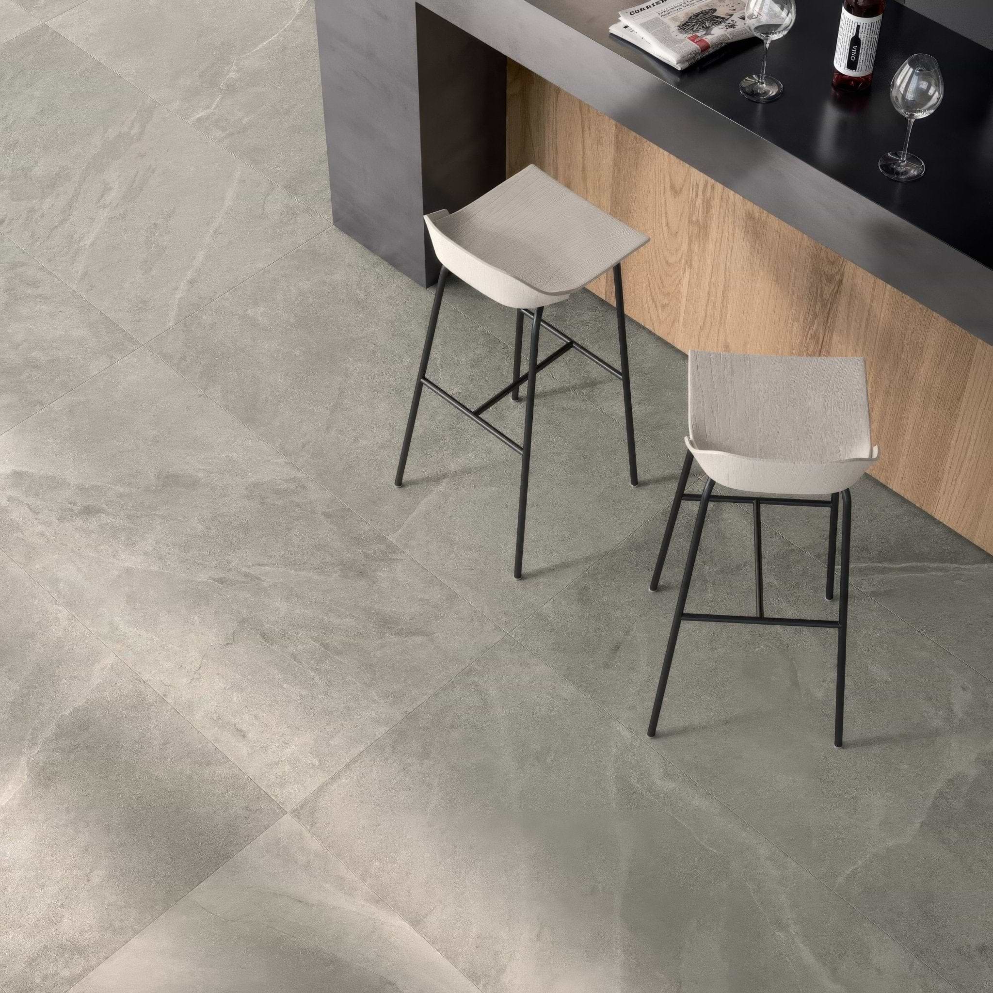 Shale Light Grey 60 x 120cm - Hyperion Tiles