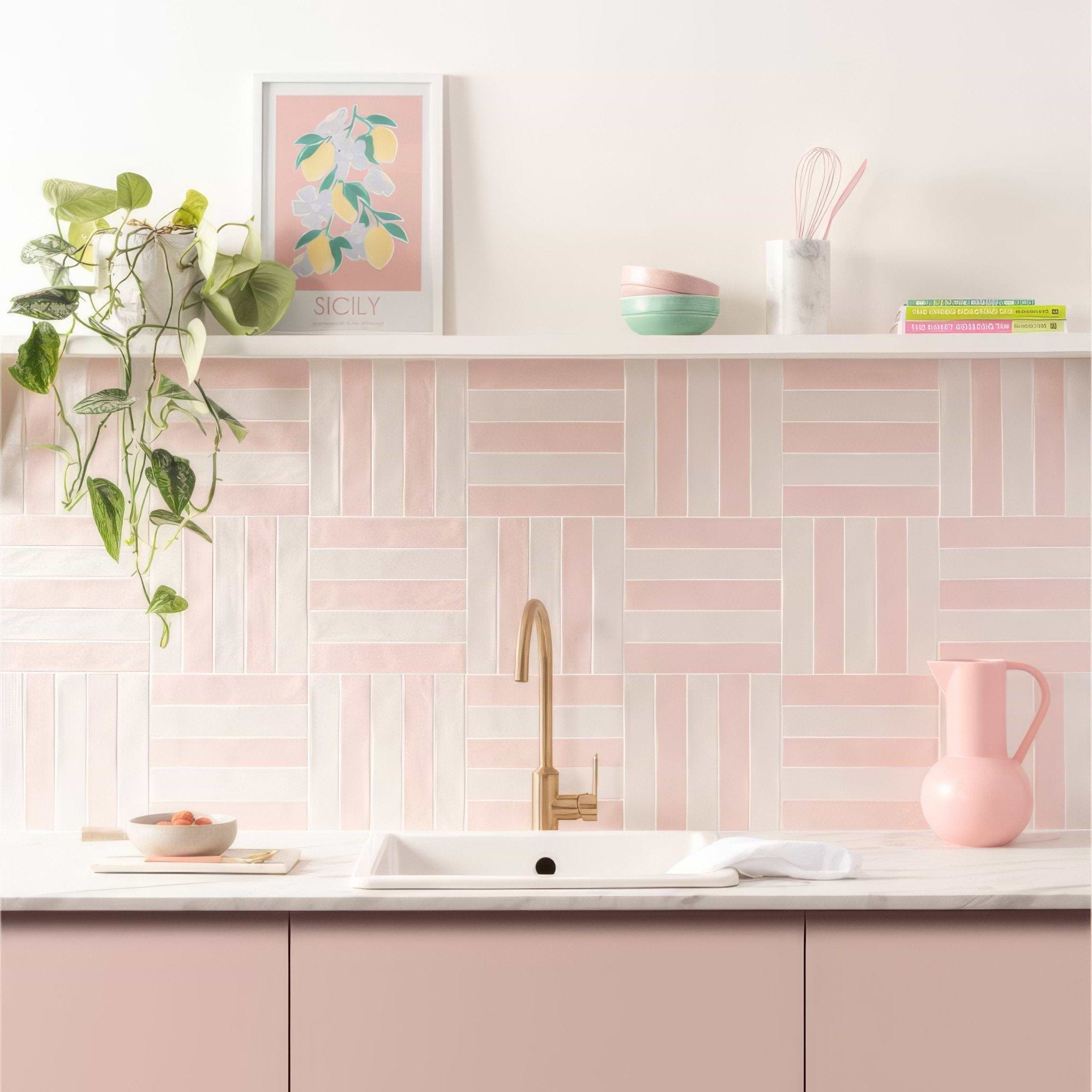 Sherbet White Brick 5x25cm - Hyperion Tiles