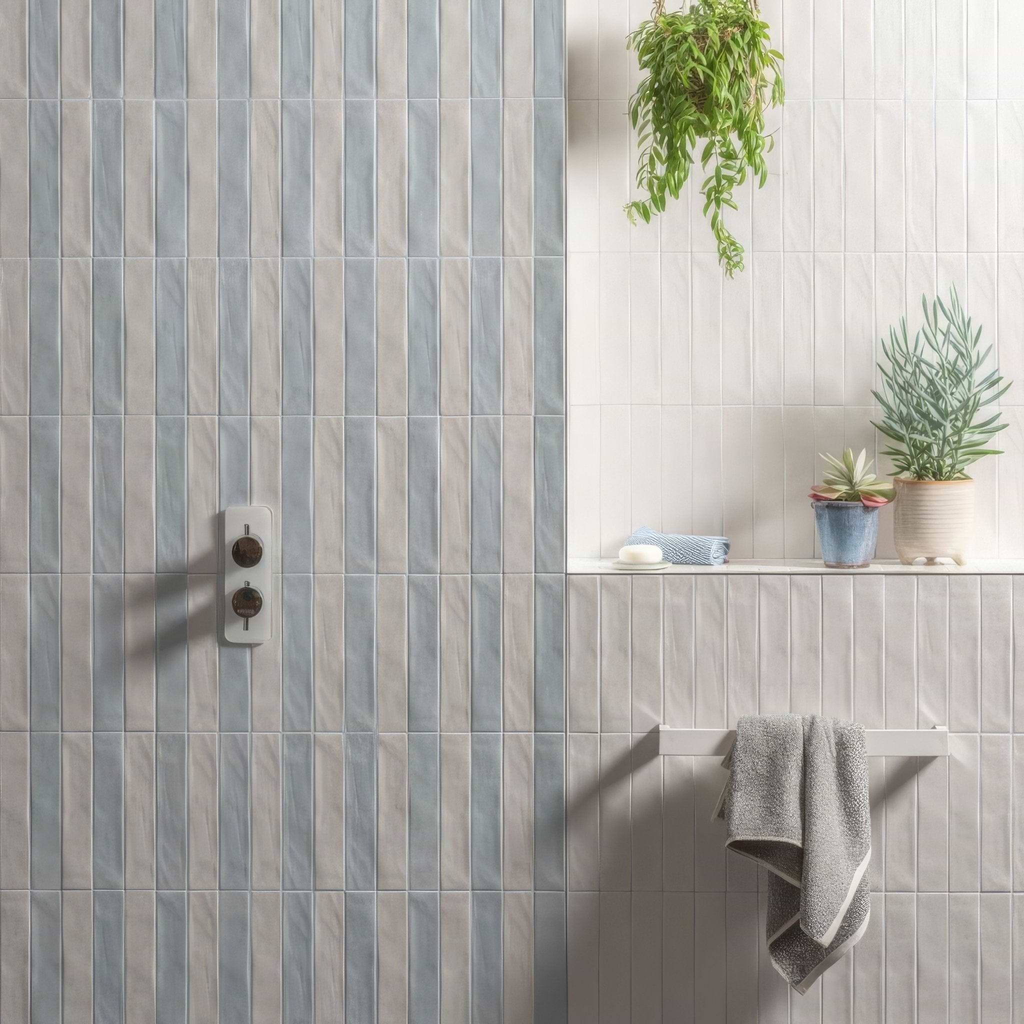 Sherbet White Brick 5x25cm - Hyperion Tiles