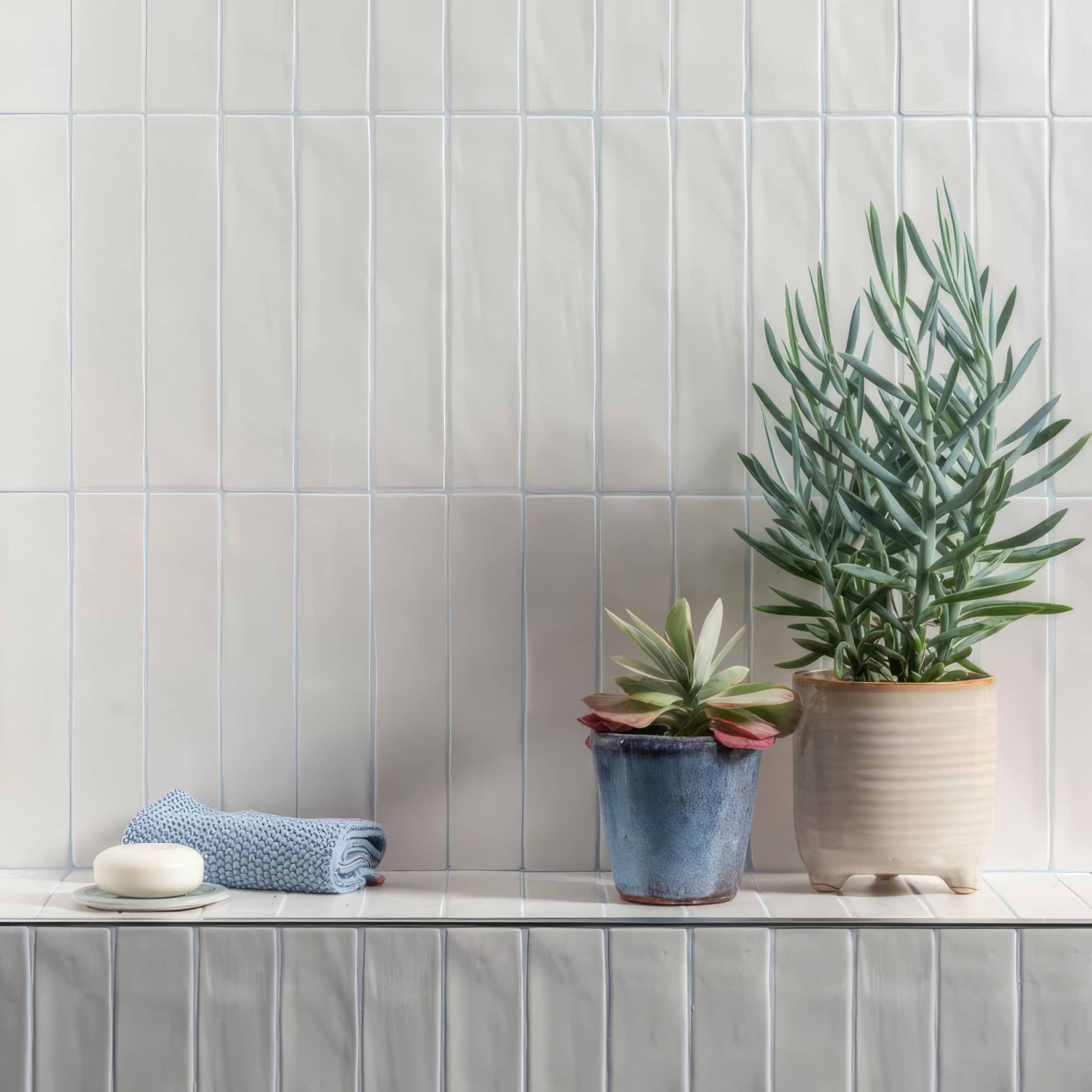 Sherbet White Brick 5x25cm - Hyperion Tiles