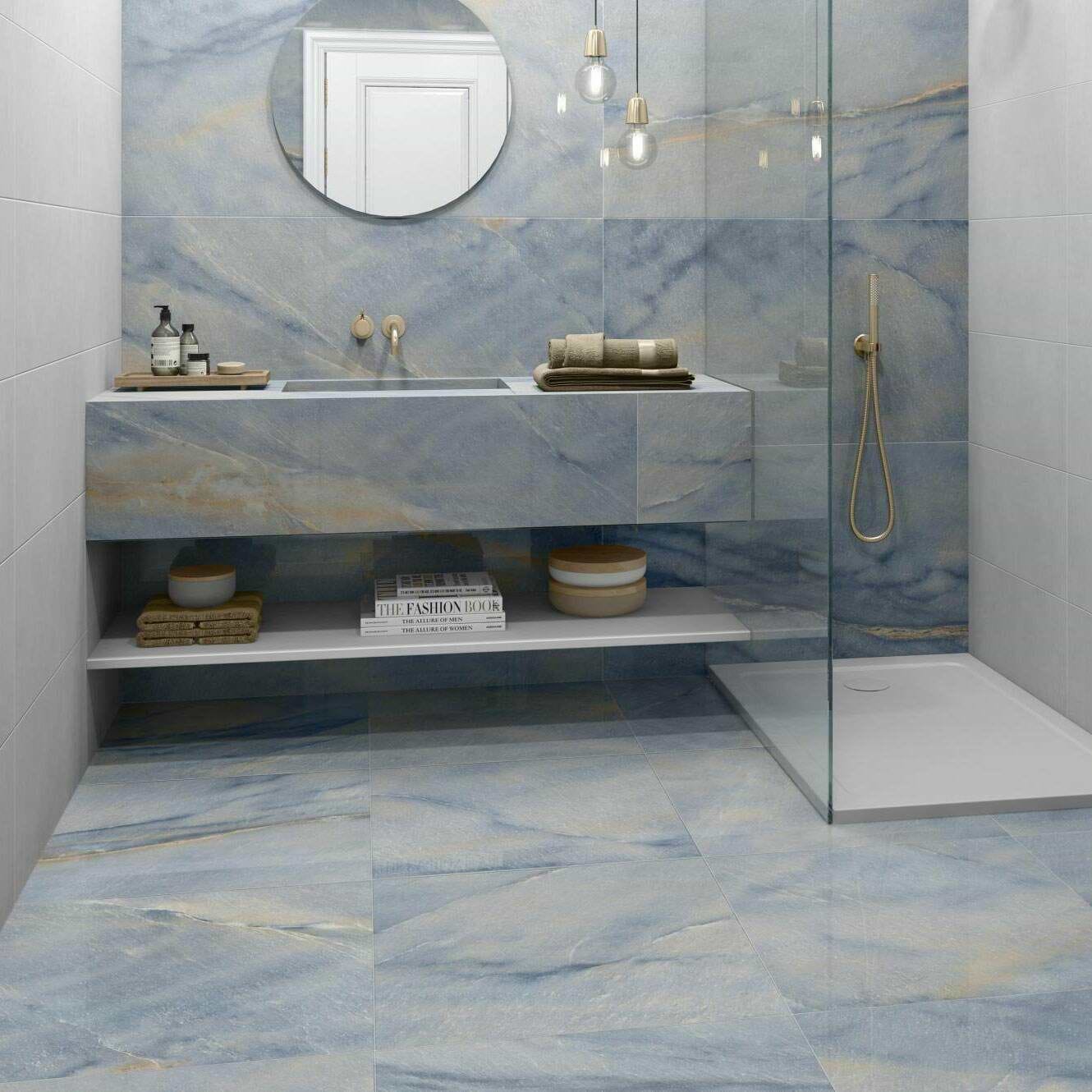 Signature Bahia Blue Gloss Tiles | Hyperion Tiles