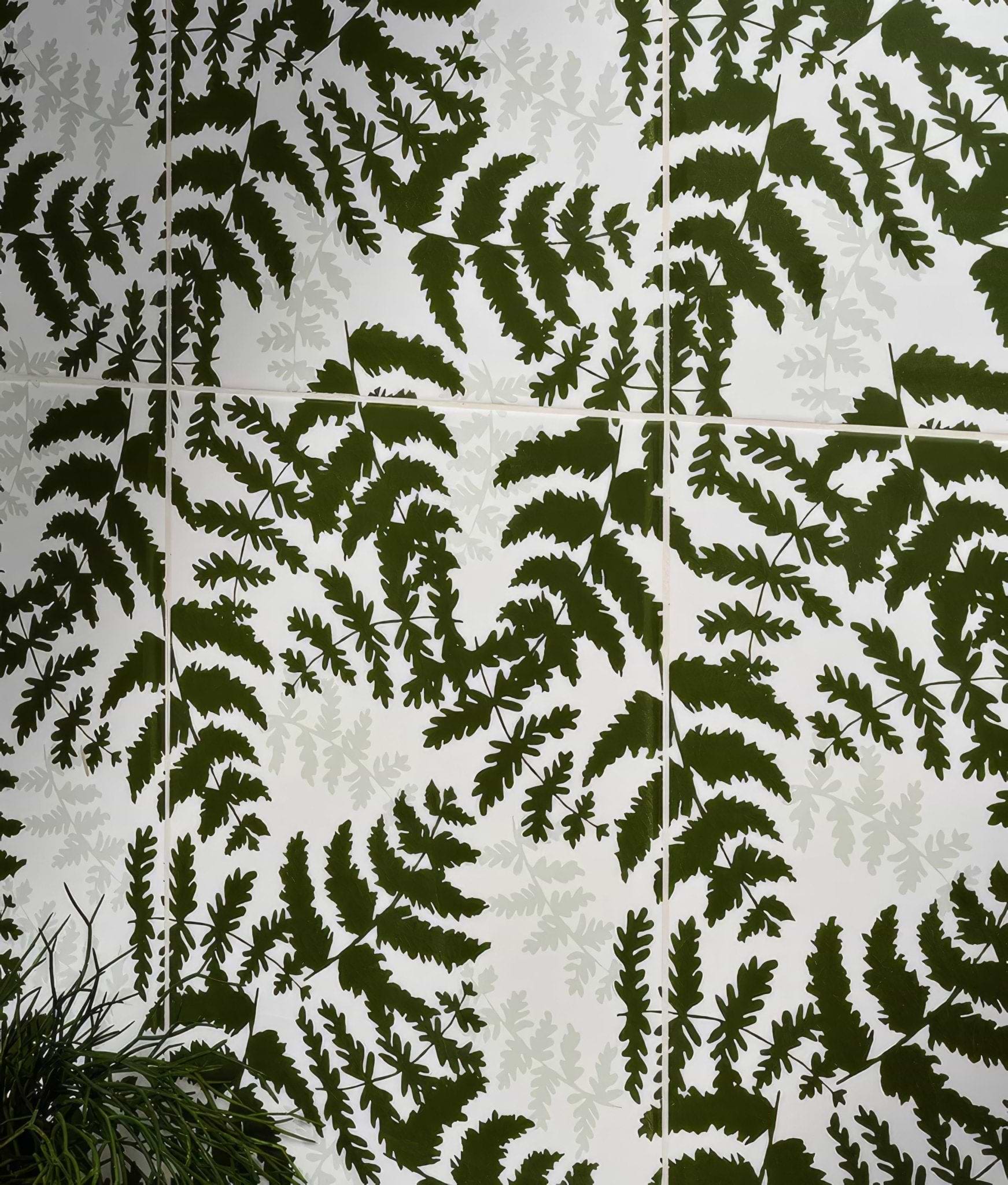Silk Screen Ceramic Fernery - Hyperion Tiles