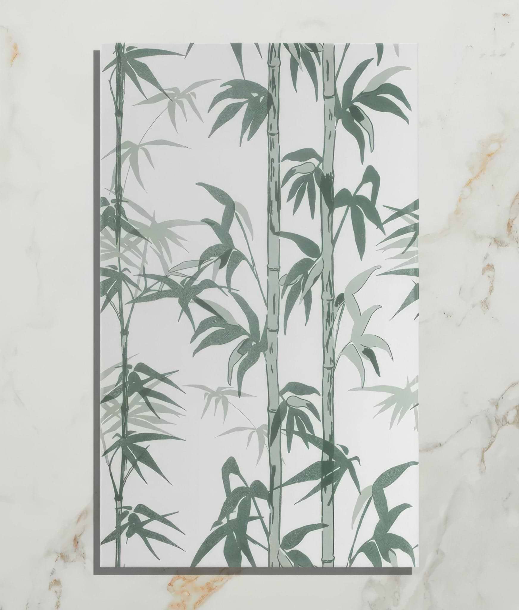 Silk Screen Ceramic Lantau Bamboo Smoke Green - Hyperion Tiles