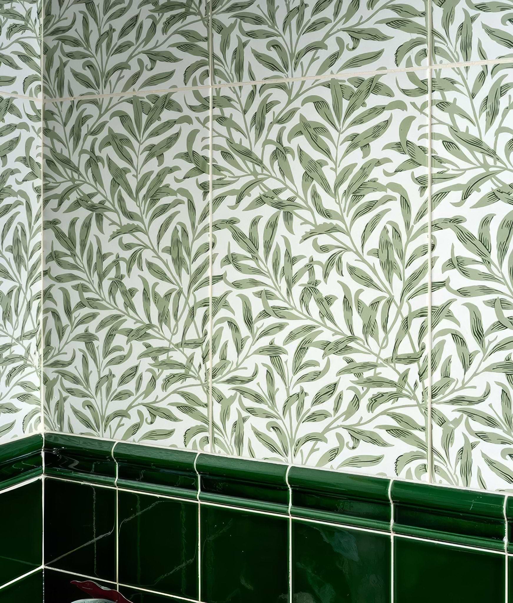 Silk Screen Ceramic Willow Cottage Spring Leaf - Hyperion Tiles