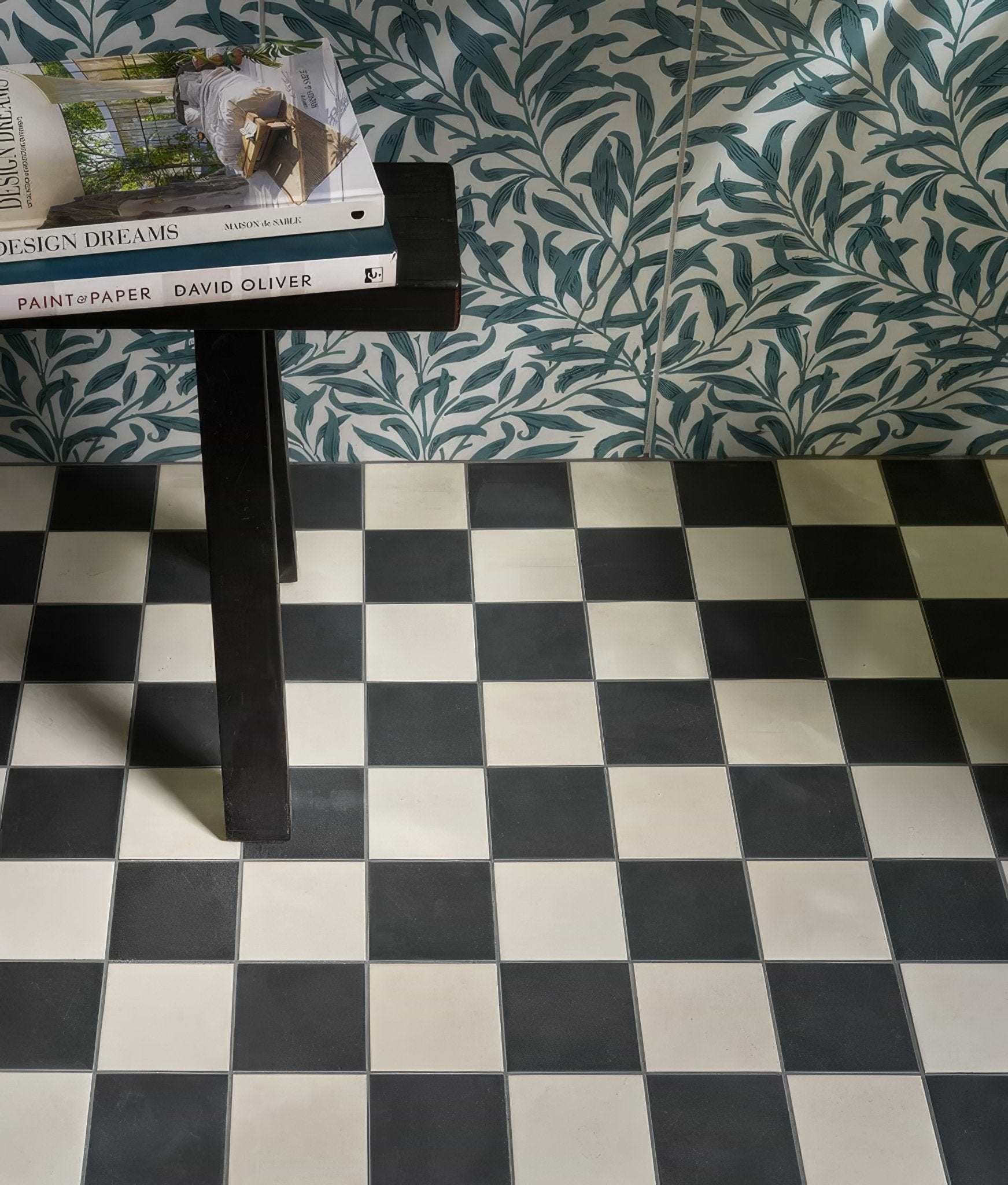 Silk Screen Ceramic Willow Cottage Teal - Hyperion Tiles