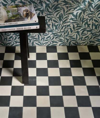 Silk Screen Ceramic Willow Cottage Teal - Hyperion Tiles