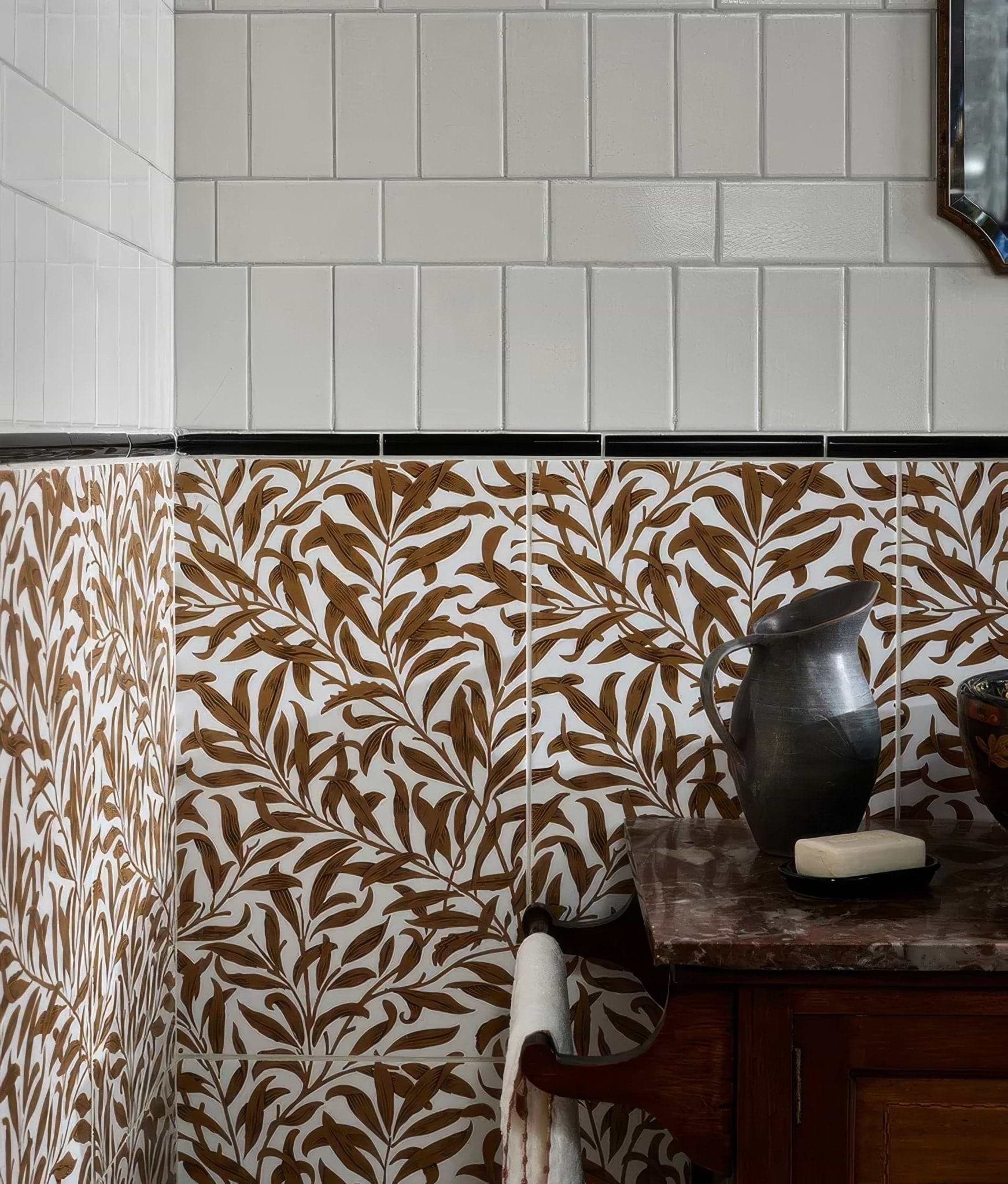 Silk Screen Ceramic Willow Cottage Tobacco - Hyperion Tiles