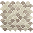 Skoll Beige Mix Scale Aluminium Mosaic - Hyperion Tiles