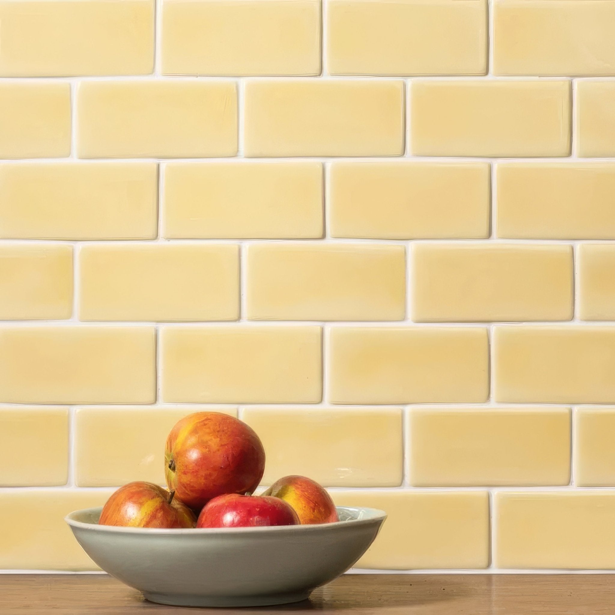 Soft Yellow Half Tile - Hyperion Tiles