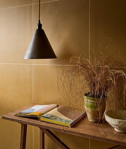 Stucco Porcelain Textured Mustard - Hyperion Tiles