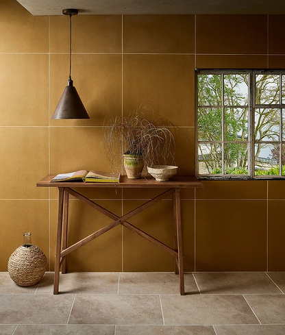 Stucco Porcelain Textured Mustard - Hyperion Tiles