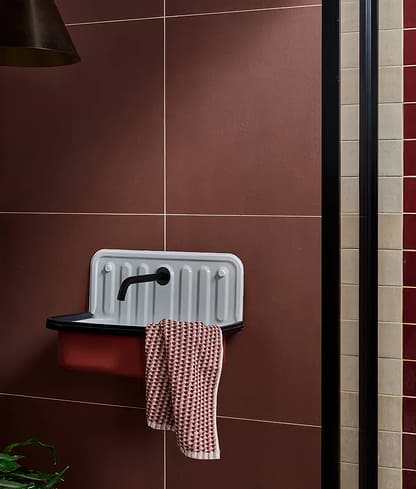 Stucco Porcelain Textured Red - Hyperion Tiles
