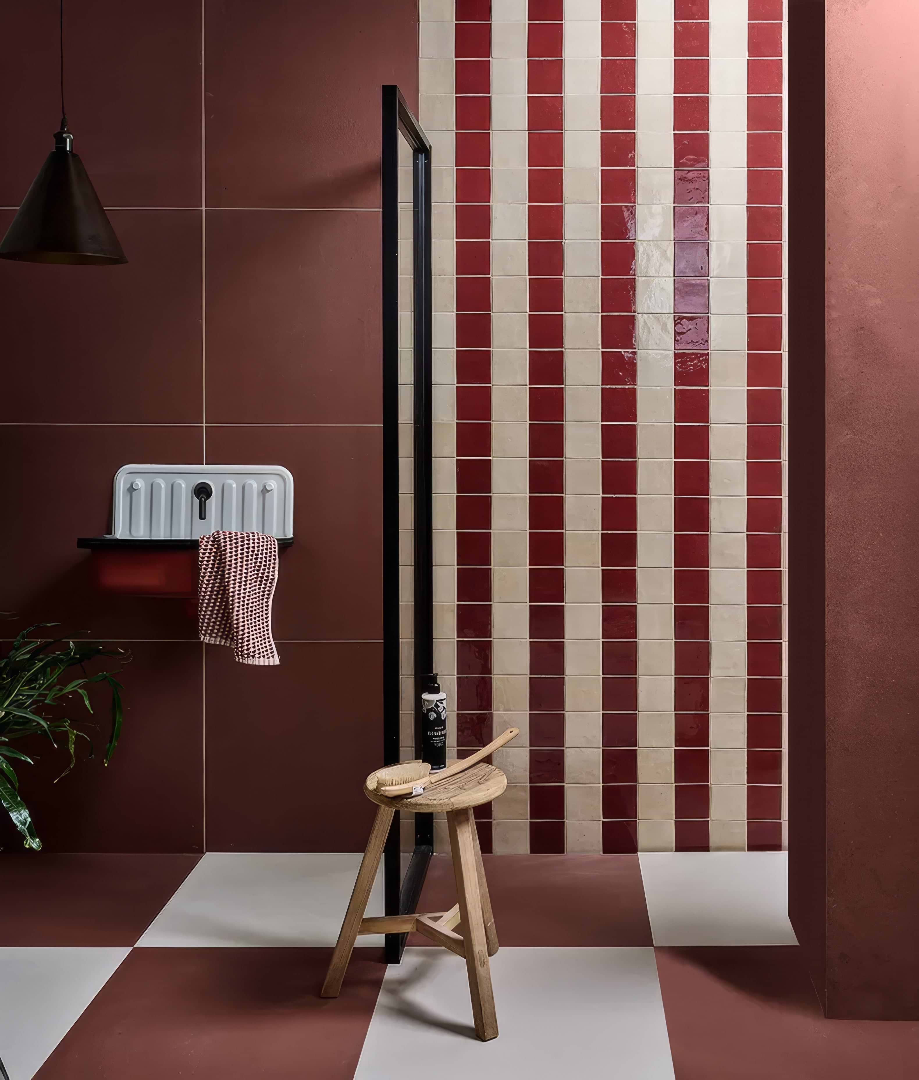Stucco Porcelain Textured Red - Hyperion Tiles