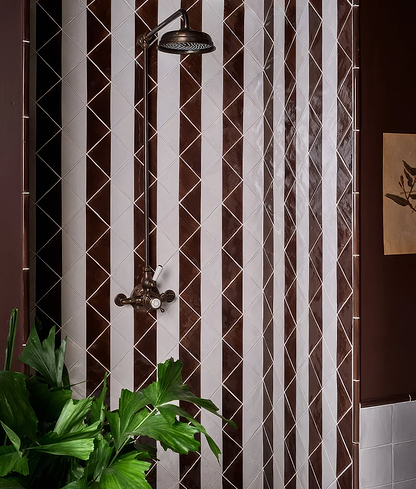 Studio Jamboree Handpainted Ceramic Chocolate Tri - Hyperion Tiles