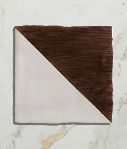 Studio Jamboree Handpainted Ceramic Chocolate Tri - Hyperion Tiles