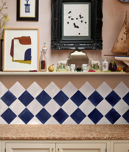 Studio Jamboree Handpainted Ceramic Denim Field - Hyperion Tiles