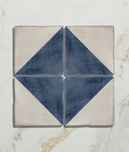 Studio Jamboree Handpainted Ceramic Denim Tri - Hyperion Tiles