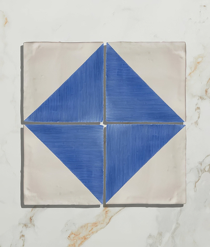 Studio Jamboree Handpainted Ceramic Greek Blue Tri - Hyperion Tiles