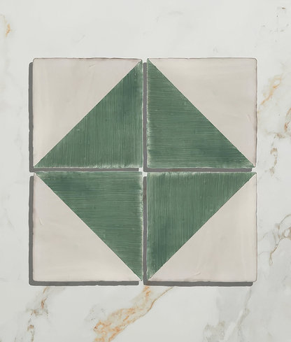 Studio Jamboree Handpainted Ceramic Thyme Tri - Hyperion Tiles