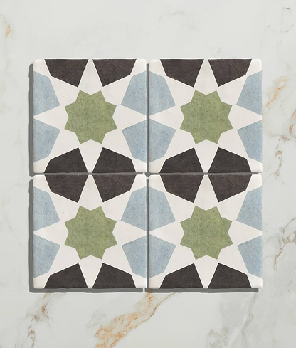 Studio Souk Green Star Ceramic - Hyperion Tiles