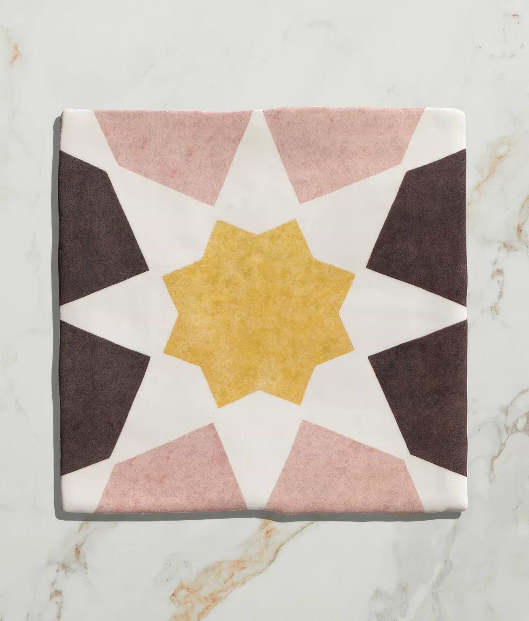 Studio Souk yellow Star Ceramic - Hyperion Tiles