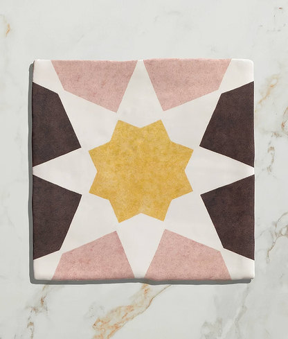 Studio Souk yellow Star Ceramic - Hyperion Tiles