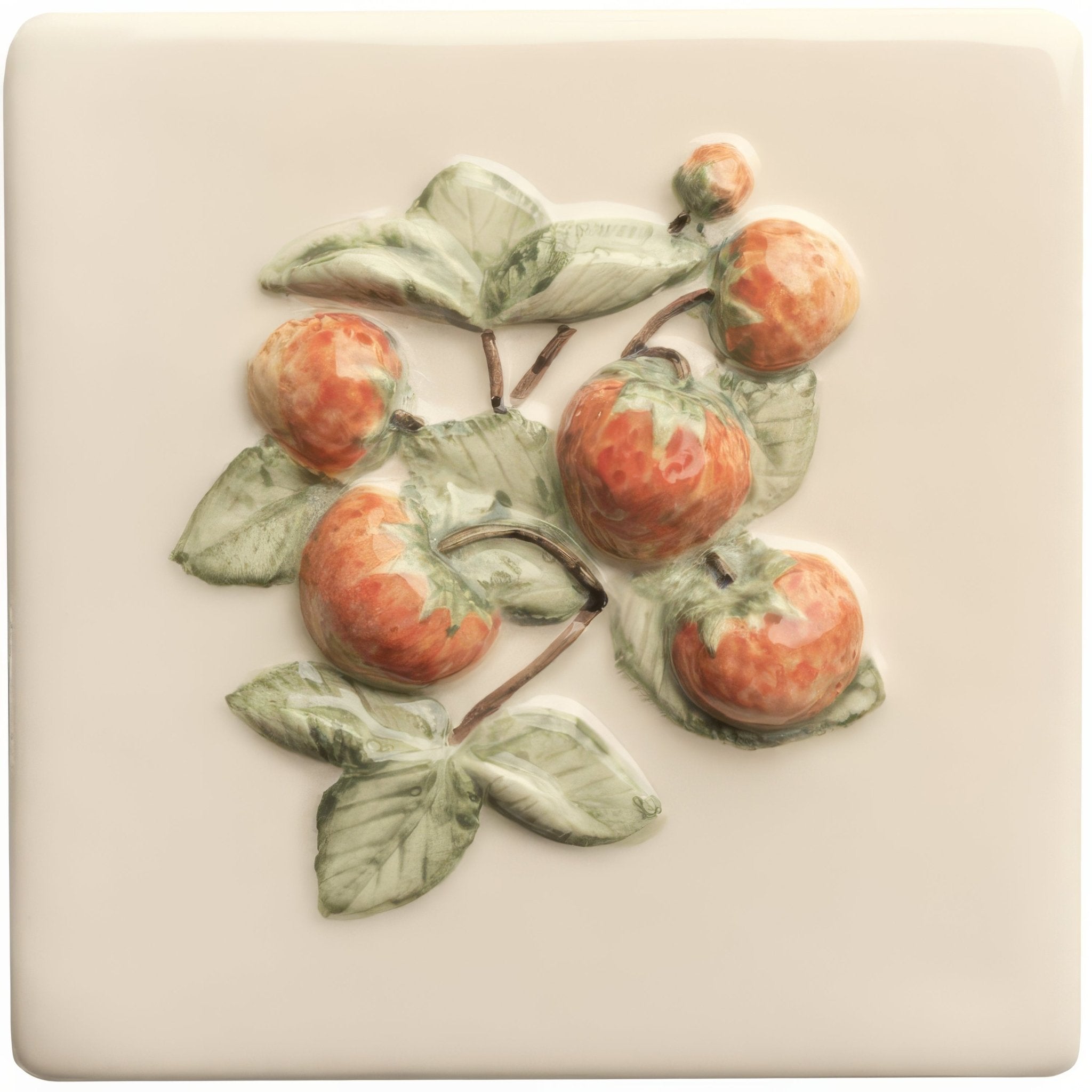 Summer Fruits Strawberry Handpainted Tile - Hyperion Tiles