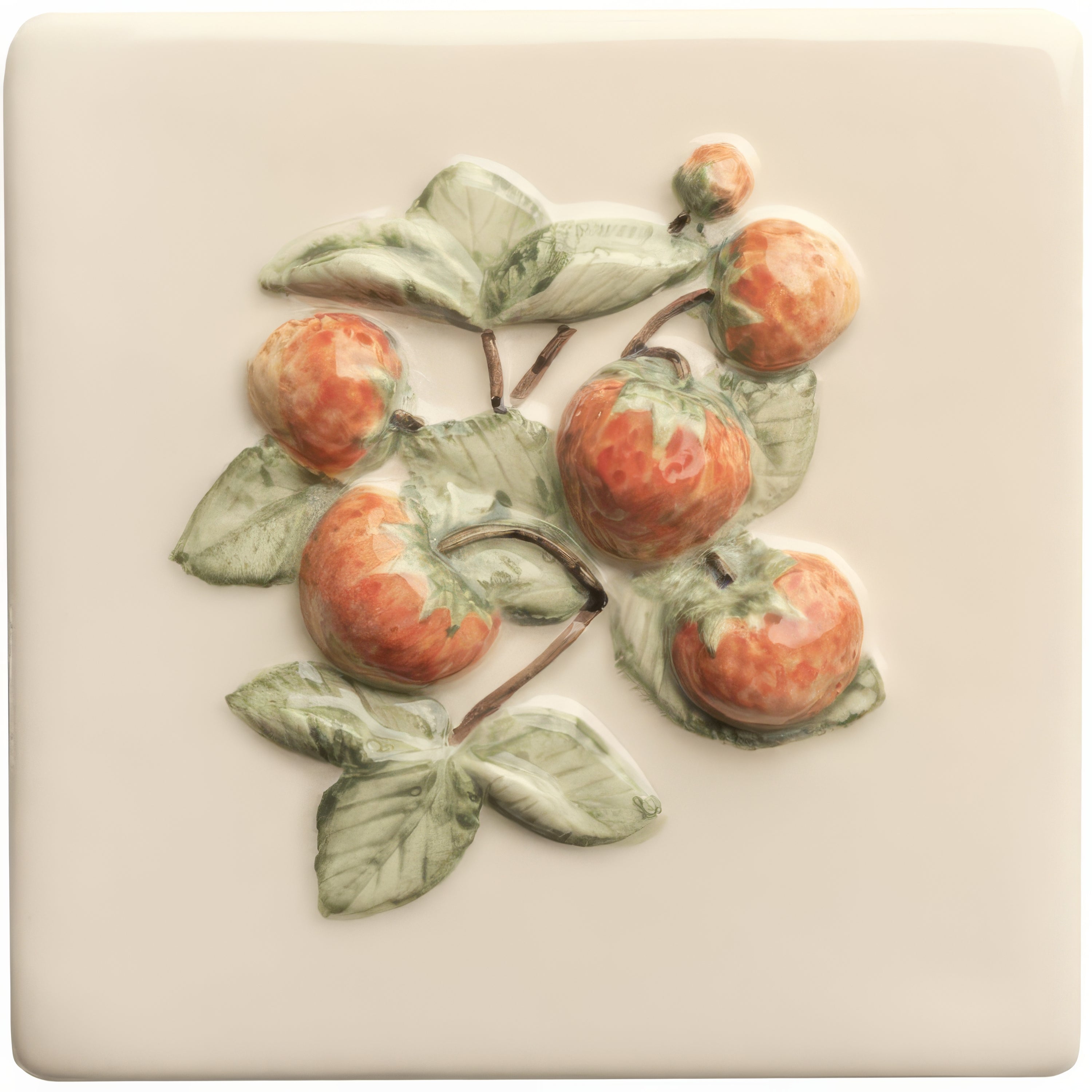 Summer Fruits Strawberry Handpainted Tile | Hyperion Tiles