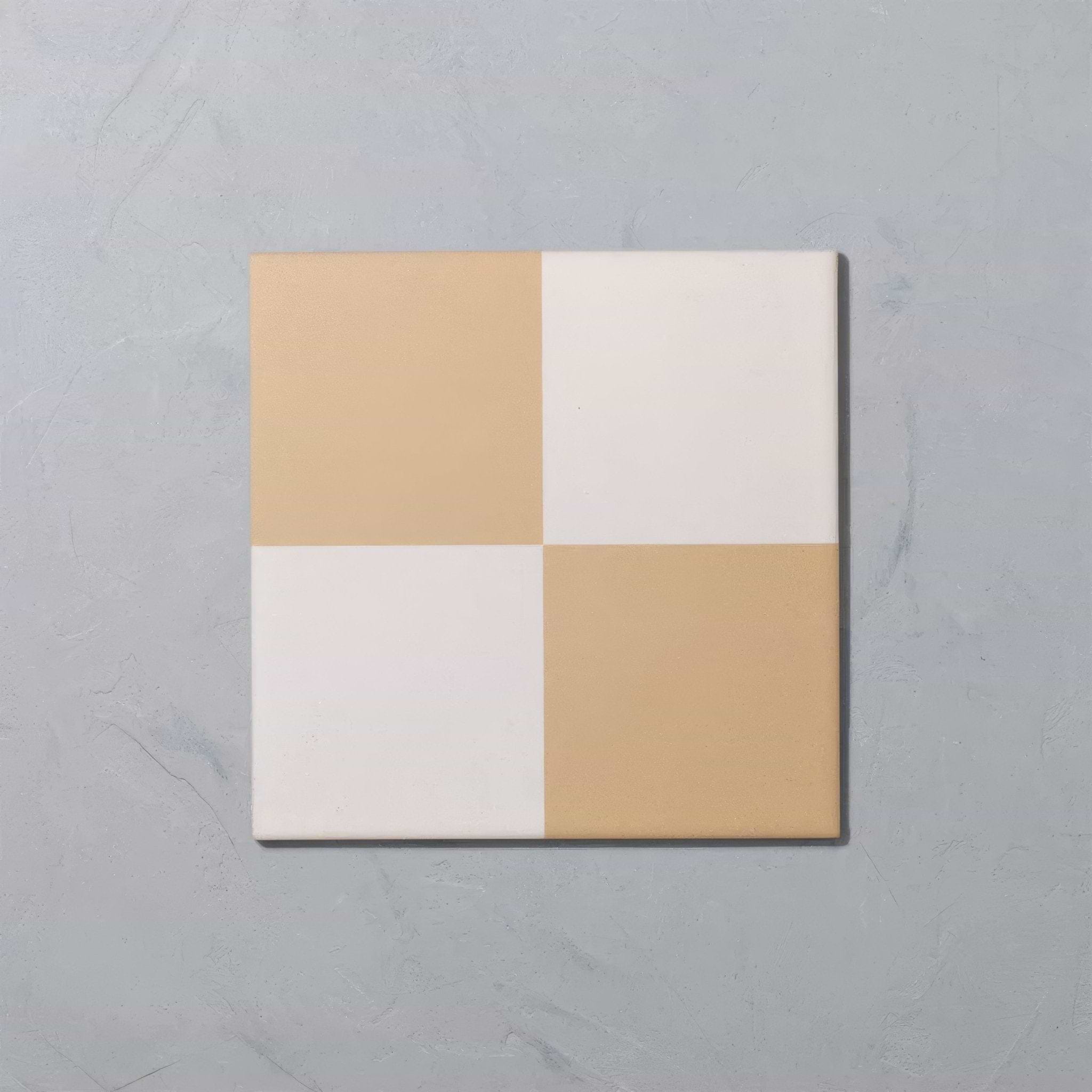 Sweet Yellow Chequerboard Porcelain Tile - Hyperion Tiles