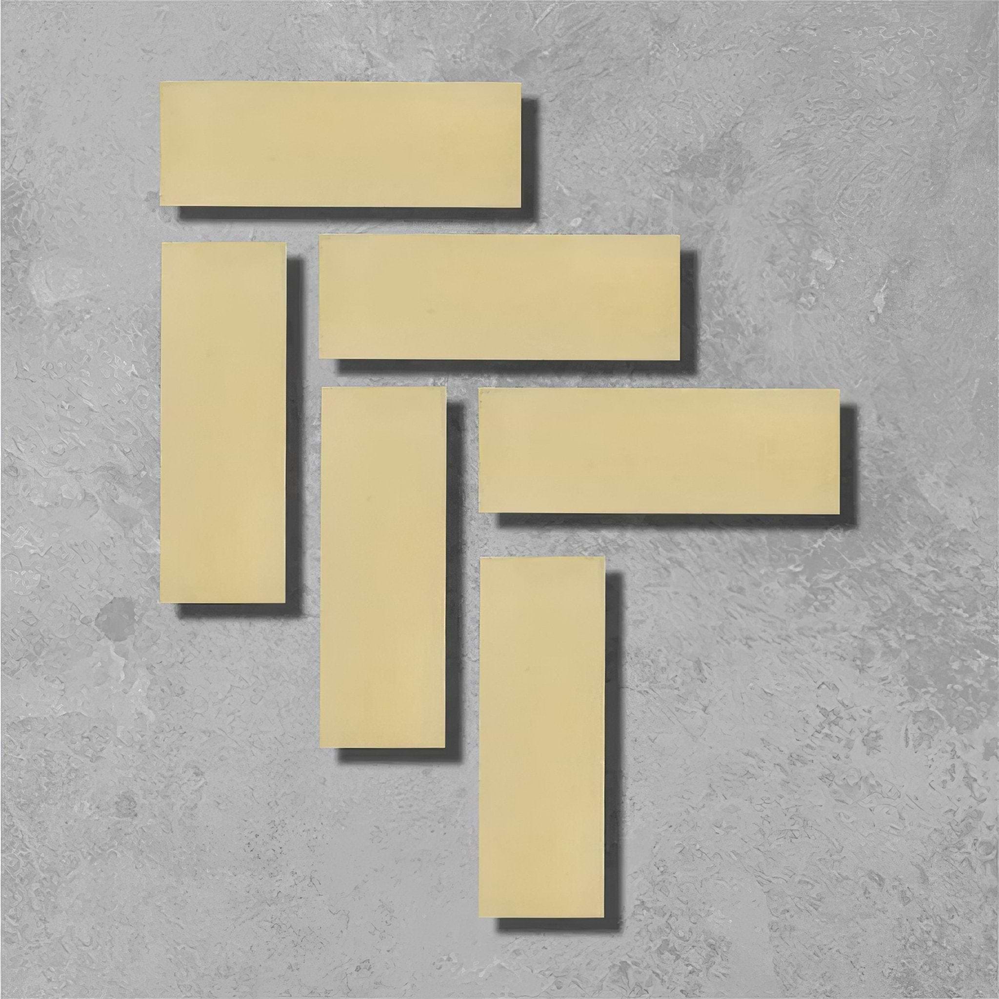 Sweet Yellow Herringbone Tile - Hyperion Tiles