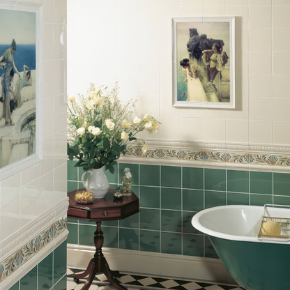 County White Egg & Dart Moulding - Hyperion Tiles