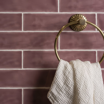 Tayberry Large Brick Tile in classic white finish for kitchen backsplash