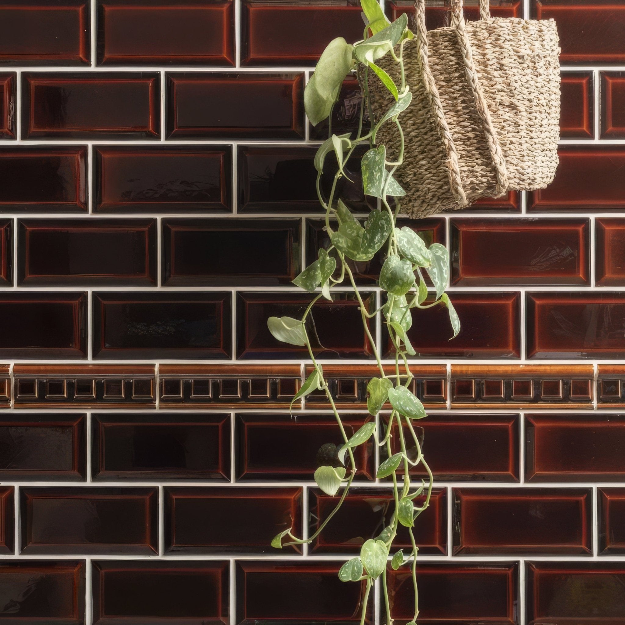 Teapot Brown Metro Bevelled Tile - Hyperion Tiles