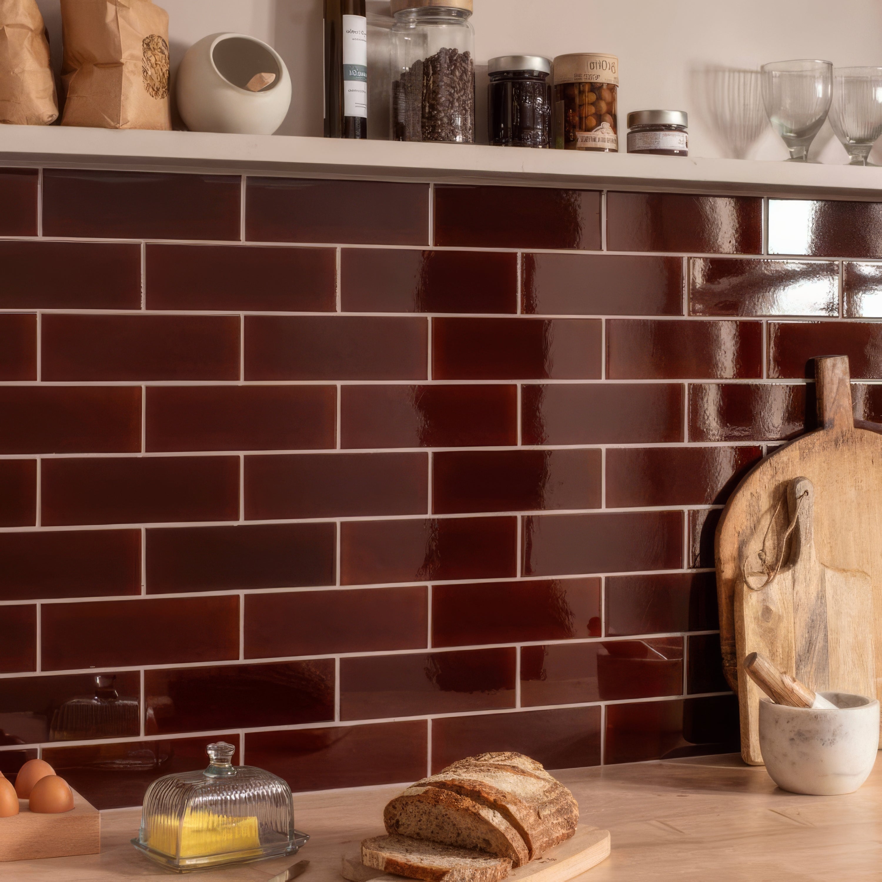 Teapot Brown Large Brick - Hyperion Tiles