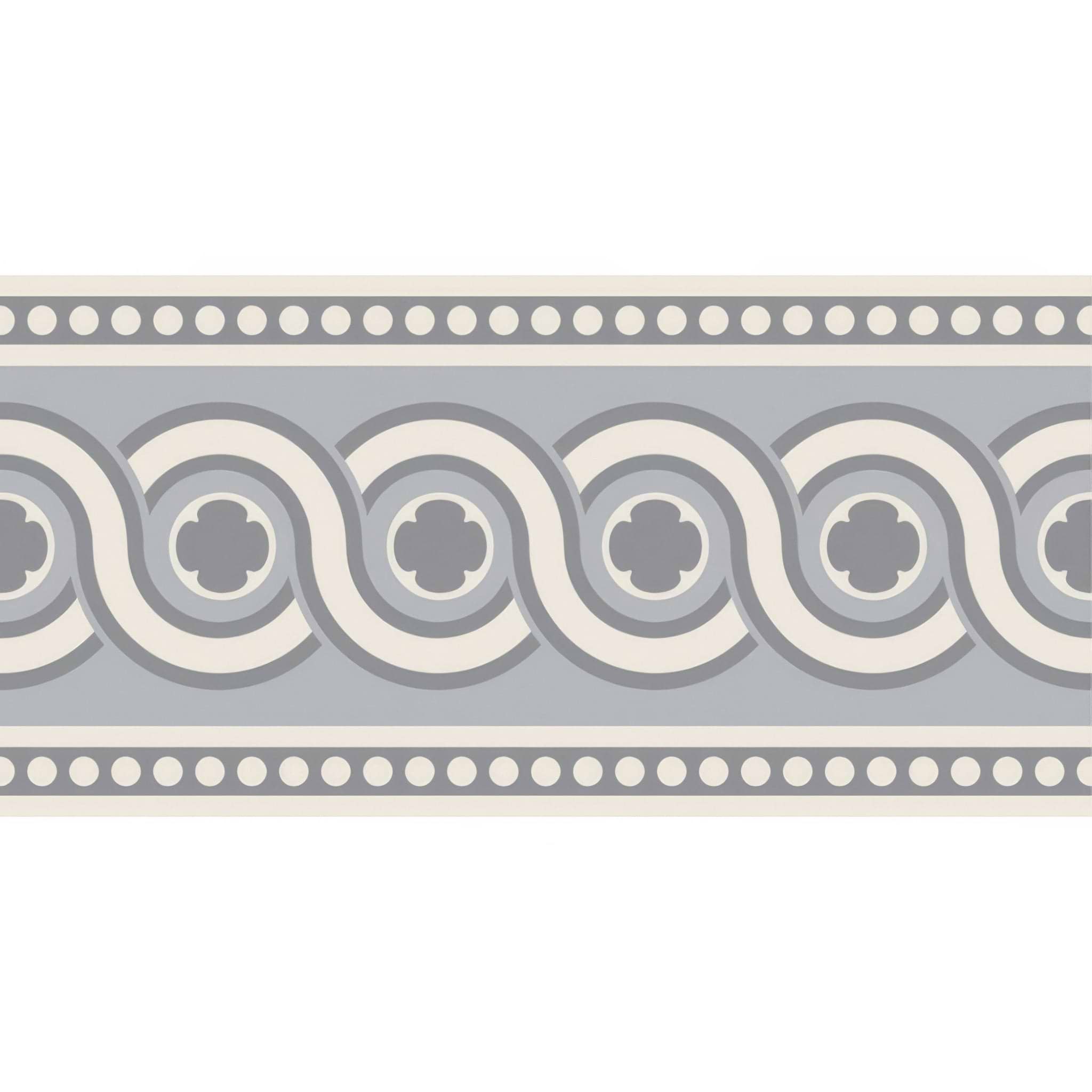 Telford Border Grey on Dover White - Hyperion Tiles
