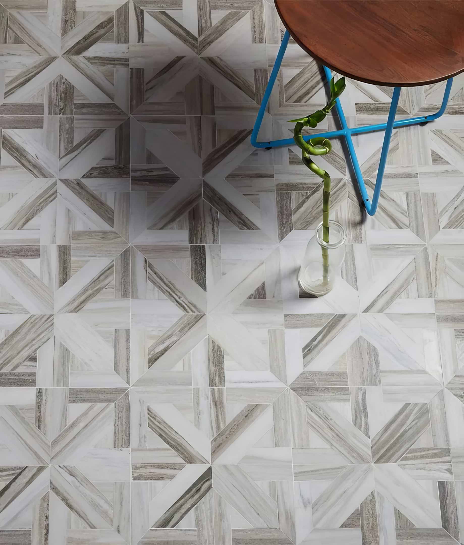 Tokyo Lattice Marble Mosaic - Hyperion Tiles
