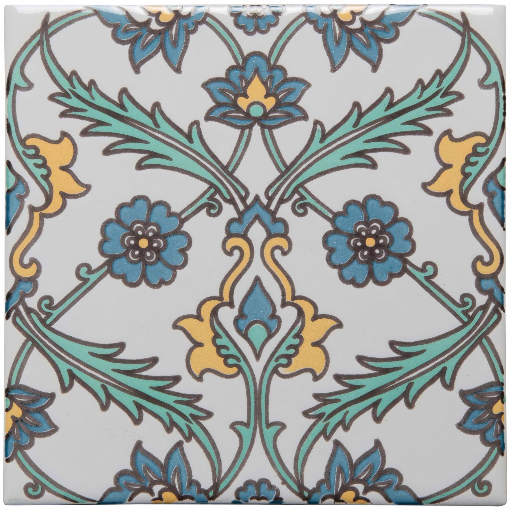 Topkapi Yellow on Helmingham - Hyperion Tiles