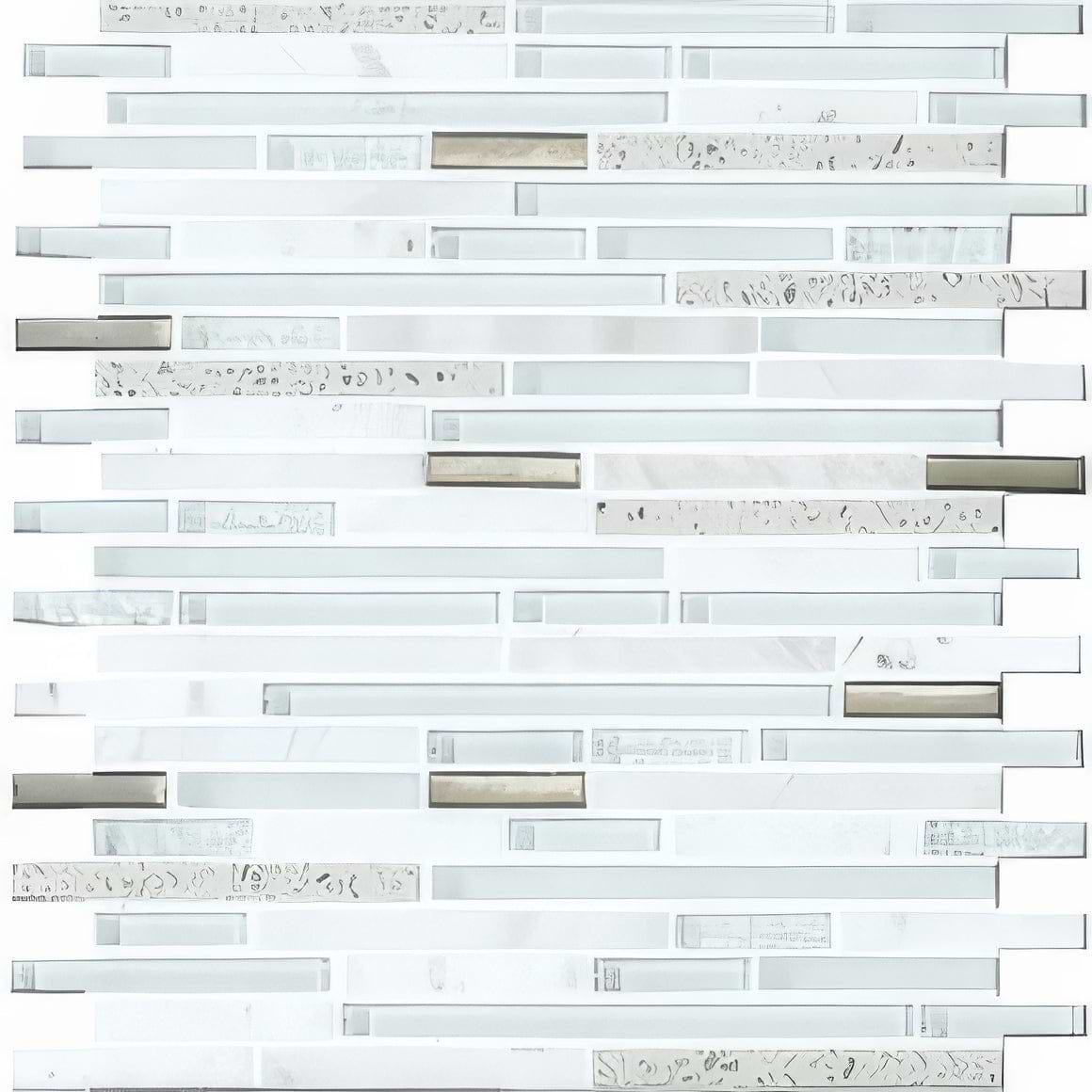 Trip Lluvia Blanco Mosaic - Hyperion Tiles