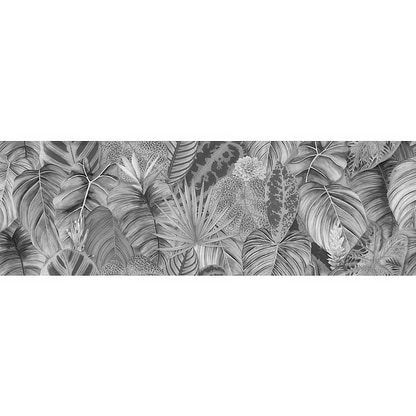 Tropical Oasis Monochrome Single Tile - Hyperion Tiles