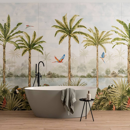 Tropical Oasis Mural | Hyperion Tiles