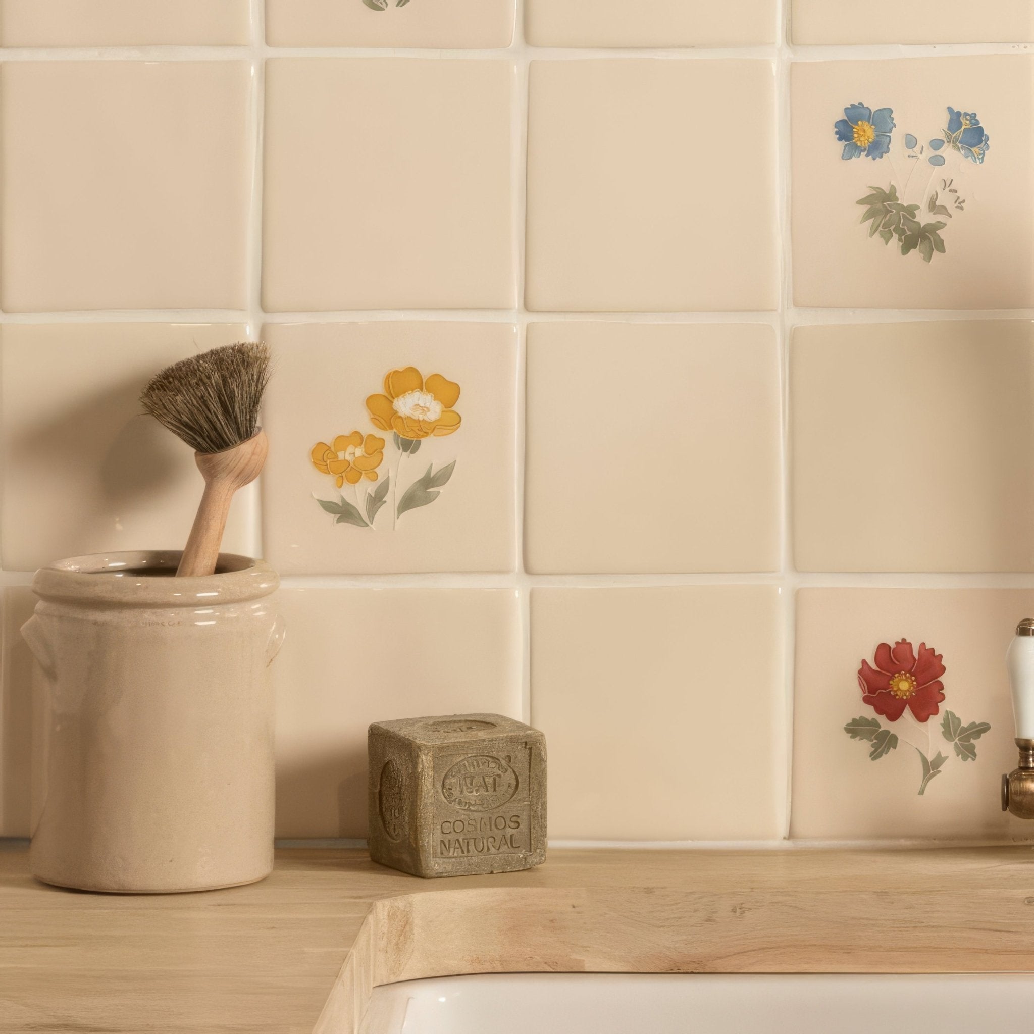 Tubelined Floral Collection Buttercup - Hyperion Tiles