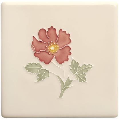 Tubelined Floral Collection Dog Rose - Hyperion Tiles