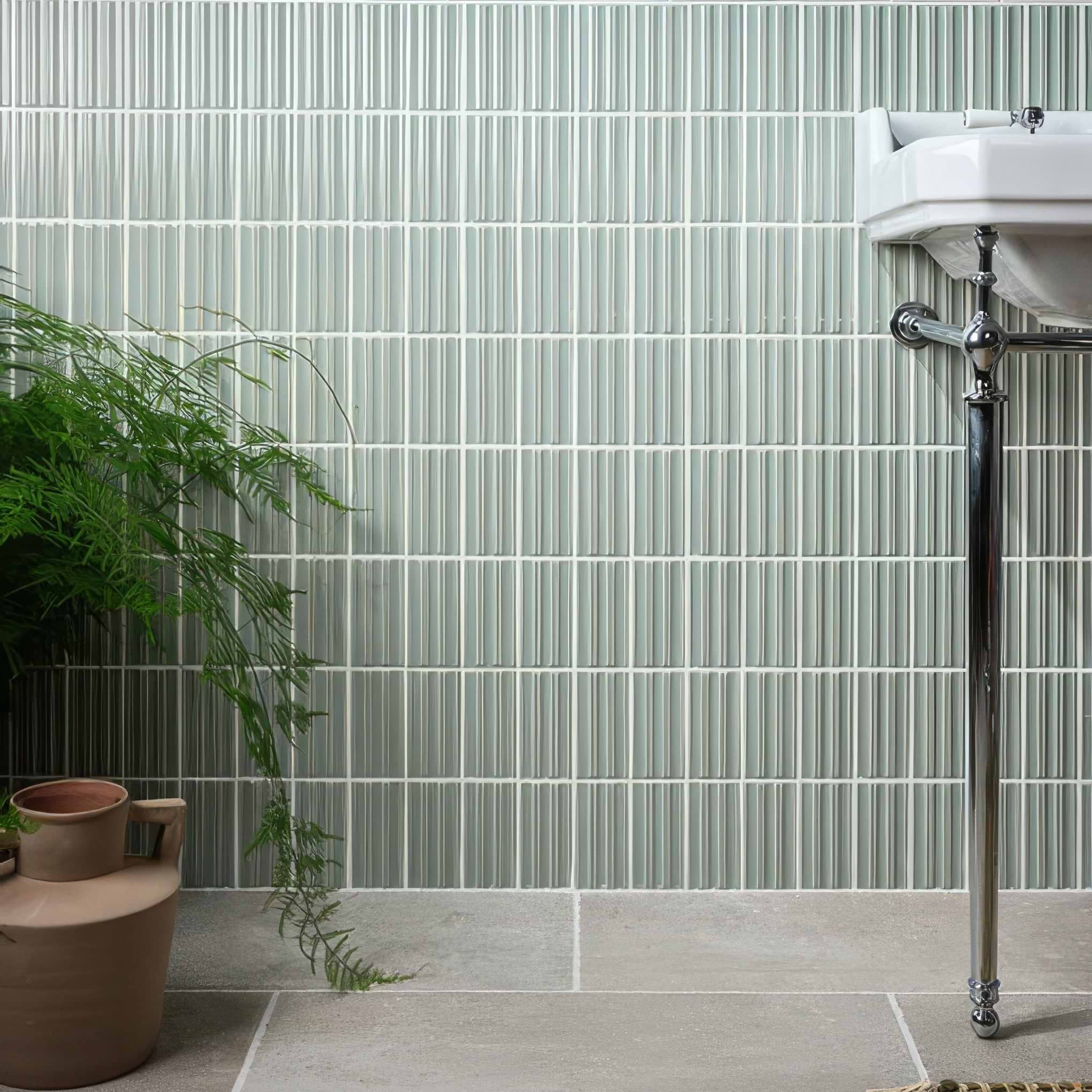 Tunstall Ceramic Fern Fluted Brick - Hyperion Tiles