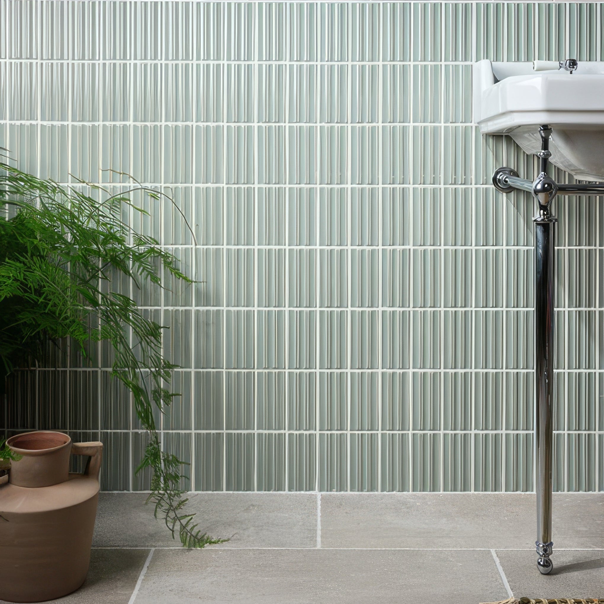 Tunstall Ceramic Fern Fluted Brick - Hyperion Tiles