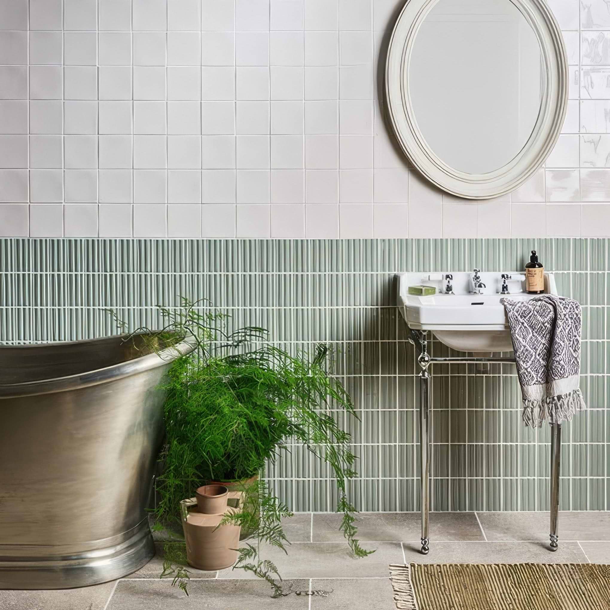 Tunstall Ceramic Fern Fluted Brick - Hyperion Tiles