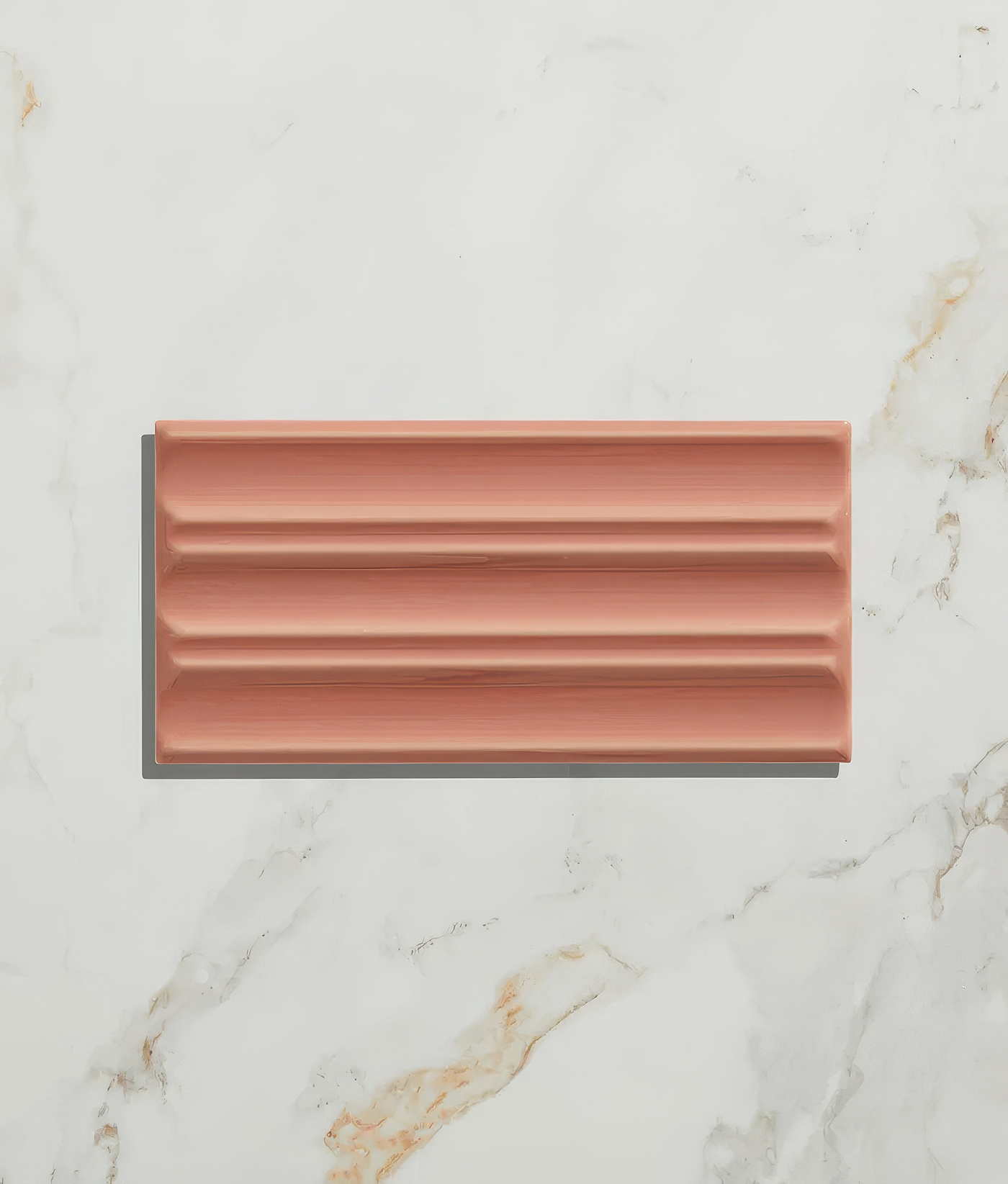 Tunstall Fluted Coral Tiles - Victorian Style Interiors - Hyperion Tiles