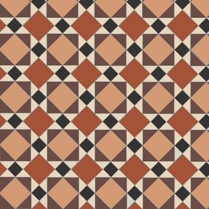 Lambeth Black, Brown, Buff, Red & White - Hyperion Tiles