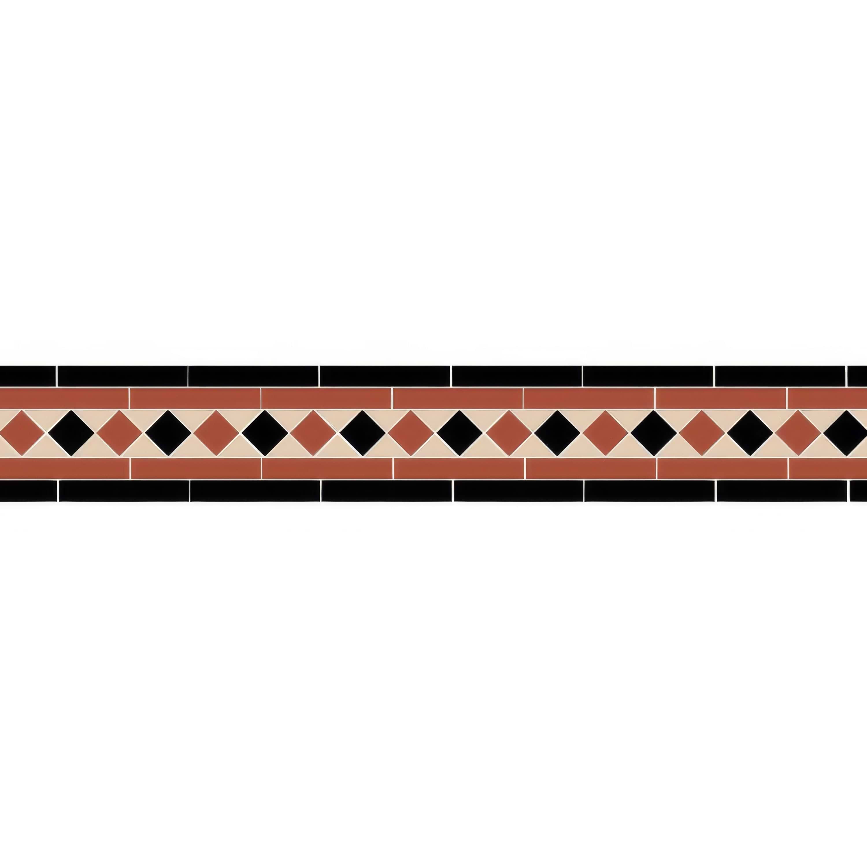 Austen Black Red and White - Hyperion Tiles